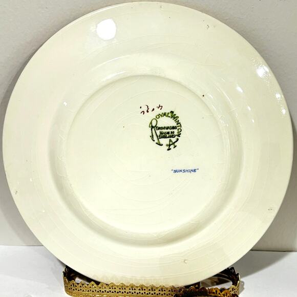 Royal Winton Grimwades English Sunshine chintz floral salad plate colorful 8" - Picture 4 of 5